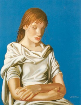 腕を組んだ若い女性 1939年 現代のタマラ・デ・レンピッカ Oil Paintings